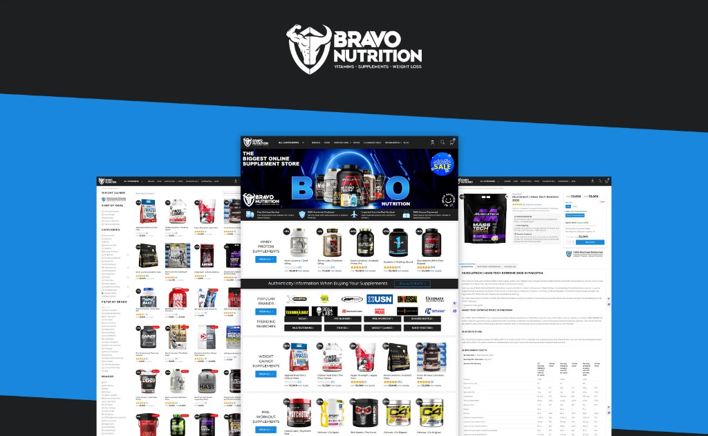 Bravo Nutrition ecommerce store